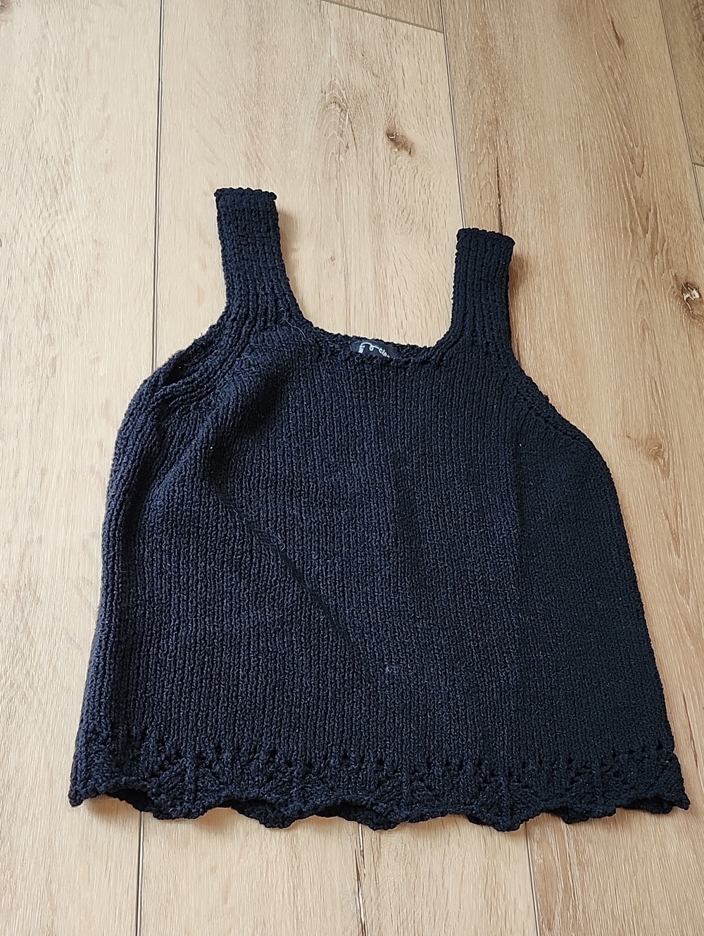 Art Class Black Knit Tank Sweater - Girls Large 10/12